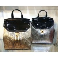 Женский рюкзак-сумка Чешуя  натуральная кожа ручки съемные 0019-01