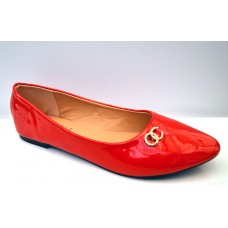 Балетки женские Chanel красные   0039 КФМ