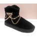 НЕТ В НАЛИЧИИ Угги женские натуральная замша с цепочками 0020УГМ