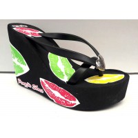 Шлепанцы женские на танкетке 0440КФМ