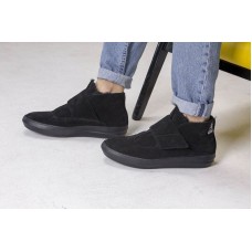 Ботинки мужские зимние замшевые черные 0463УКМ