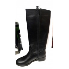 Сапоги-трубы женские демисезонные/зимние кожа натуральная коричневые/черные 0093СОФ