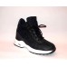 Ботинки-кроссовки женские осень-весна черные 0475КФМ