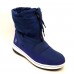 Женские дутики/ботинки зимние на меху синие 0108КФМ