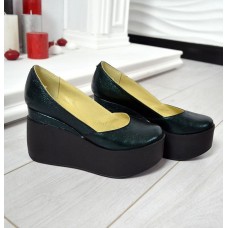 Туфли женские на платформе лаковая кожа цвета разные 0002ТОПС