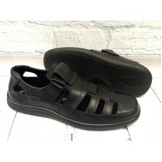 Босоножки мужские кожаные коричневые и черные 0268УКМ