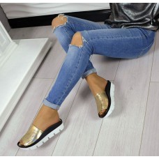 Шлепанцы женские стильные кожаные цвета разные 3125ТОПС