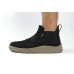 Ботинки мужские демисезонные замшевые на резинке черные 0016-1ГРМ