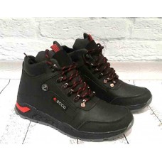 Мужские ботинки зима ECCO натуральная кожа черные E0053