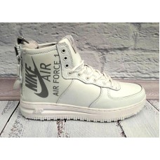 Мужские ботинки зима экокожа черные/белые 0148НИМ