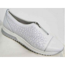 Туфли женские кожаные большие размеры серый синий 0029МД