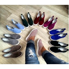 Слипоны женские натуральная кожа/замша 32-41 размеры 0016НКМ