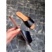 Модные женские шлепки летние кожа/замша 0015БНМ