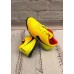 Кроссовки для футбола сороконожки желтые 0549КФМ