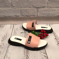 Шлепки на лето кожа замша женские 0611УКМ