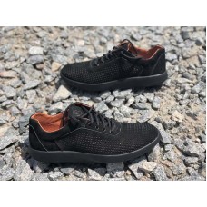 Летние мужские кроссовки коричневые и черные 0633УКМ