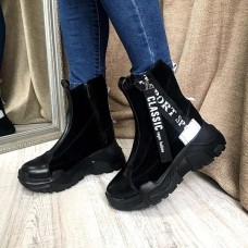 Женские ботинки на толстой подошве деми/зима Glam0001