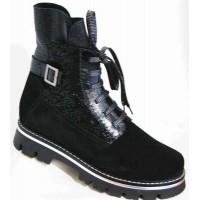 Замшевые ботинки зимние женские большие размеры 0063МД