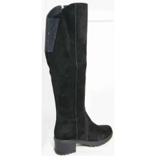 Женские сапоги на низком каблуке зима большие размеры 0046МД