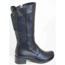 Женские сапоги на среднем каблуке большие размеры 0047МД