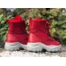 Зимние женские ботинки на меху красные 0655УКМ