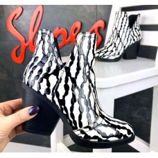 Ботинки на весну женские кожа под рептилию 2367ТОПС