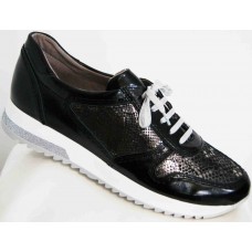 Кроссовки черные женские кожа/замша 37-41 р-ры 0095МД