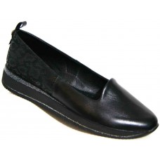 Черные слипоны женские из натуральной кожи 36-43 размеры 0101МД