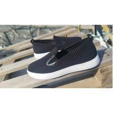 Мокасины мужские тканевые черные 0103ГРМ