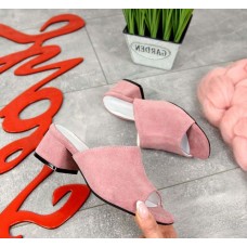 Шлепанцы сабо женские устойчивом каблучке разные цвета 3010ТОПС