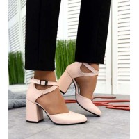 Туфли на каблуке с ремешком женские на лето разные цвета 2932ТОПС