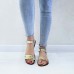 Женские босоножки без каблука 0063БНМ