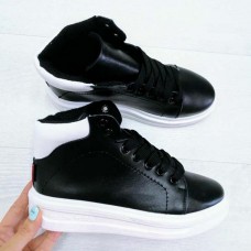 Стильные кеды женские кожа 0068БНМ