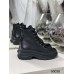 Зимние ботинки женские натуральная кожа черные Код ФЛМ90038