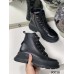 Зимние ботинки женские натуральная кожа черные Код ФЛМ90038
