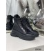 Зимние ботинки женские натуральная кожа черные Код ФЛМ90038