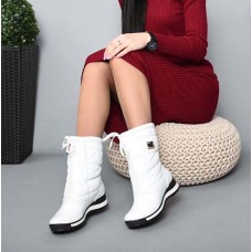 Женские сапожки-дутики зимние кожаные, замшевые 8826ТОПС