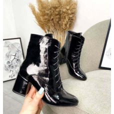 Кожаные ботинки женские на обтяжном каблучке 4063ТОПС