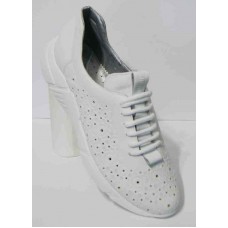 Белые мокасины женские кожа перфорированная р-ры 36-43 MD5320-33