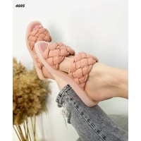 Летние шлепанцы женские кожа плетеная 4692-11723ТОПС