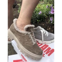 Женские туфли без каблука деми/зима замш р-ры 33-43 MD0159