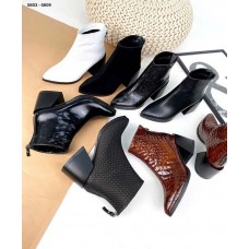 Женские ботильоны на расклешенном каблуке деми/зима 5603ТОПС