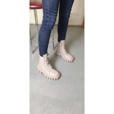 Высокие женские ботинки без каблука  кожа деми/зима LEX0043