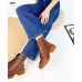 Кожаные ботинки женские без каблука деми/зима TOPs5993