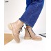 Кожаные ботинки женские без каблука деми/зима TOPs5993