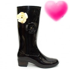 Резиновые сапоги на каблуке 0009РСМ