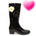 Резиновые сапоги на каблуке 0009РСМ
