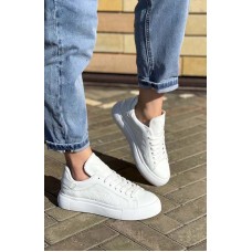 Кожаные кроссовки женские в разных цветах на толстой подошве ЛВ-01КОР