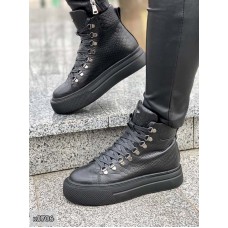 Женские ботинки черные и коричневые осенние или зимние 0706КОР