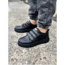 Подростковые туфли для мальчика кожаные черные 0405УКМ